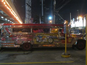 A Manila jeepney in all its splendour.