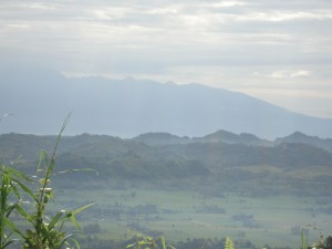 A view of mountains and valleys in Mindanao, the Philippines. 