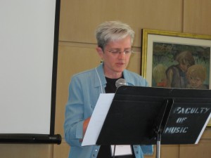 Sr. Sue Wilson offering her reflection at the Circles meeting. 