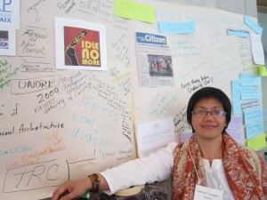 Philippines Indigenous partner Vernie Yocogan Diano and the present meets future section of the timeline.