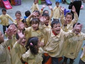 Children at the DSPR-run school in Sabra camp, Beirut, Lebanon (Photo: John Lewis)