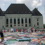 In 2001 KAIROS churches and networks laid blankets in front of the Supreme Court in Ottawa in support of Aboriginal title and rights.