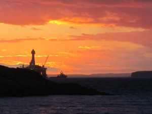 Oil Rig moored off St. Philips, NL