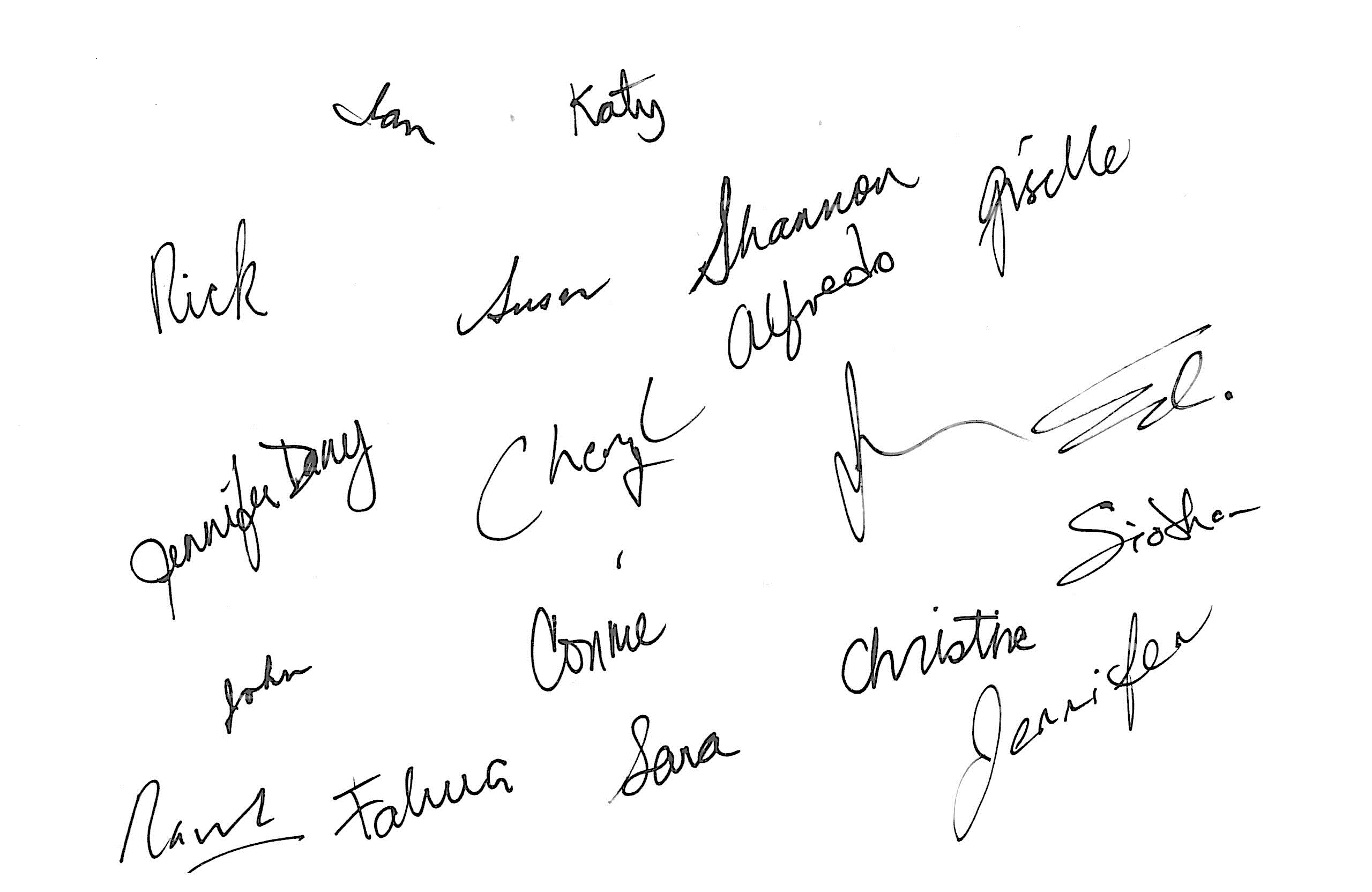 staff signatures