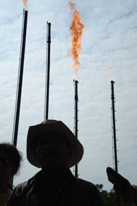 Oil flares in Ecuador