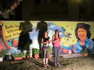 Berta's daughters at her vigil in Montreal, 2016