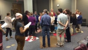 The City of Saskatoon recently hosted a blanket exercise for a group of community leaders. (Submitted by Neal Kewistep)