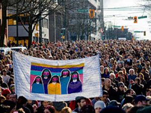 women's memorial march for MMIWG in 2016