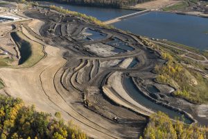 Site C Dam Contruction aerial.