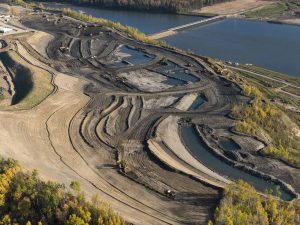 Site C Dam Contruction aerial.