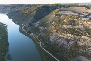 Site C Dam Contruction aerial.