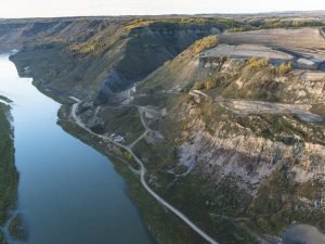 Site C Dam Contruction aerial.