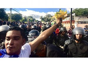 Protesters in Honduras