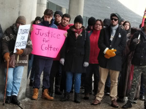 Protest in front of city hall, Toronto "Justice for Colten Boushie"