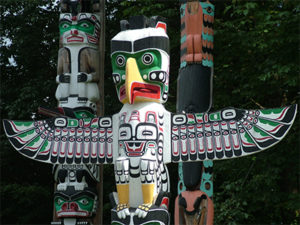 Totems in Stanley Park, Vancouver, BC