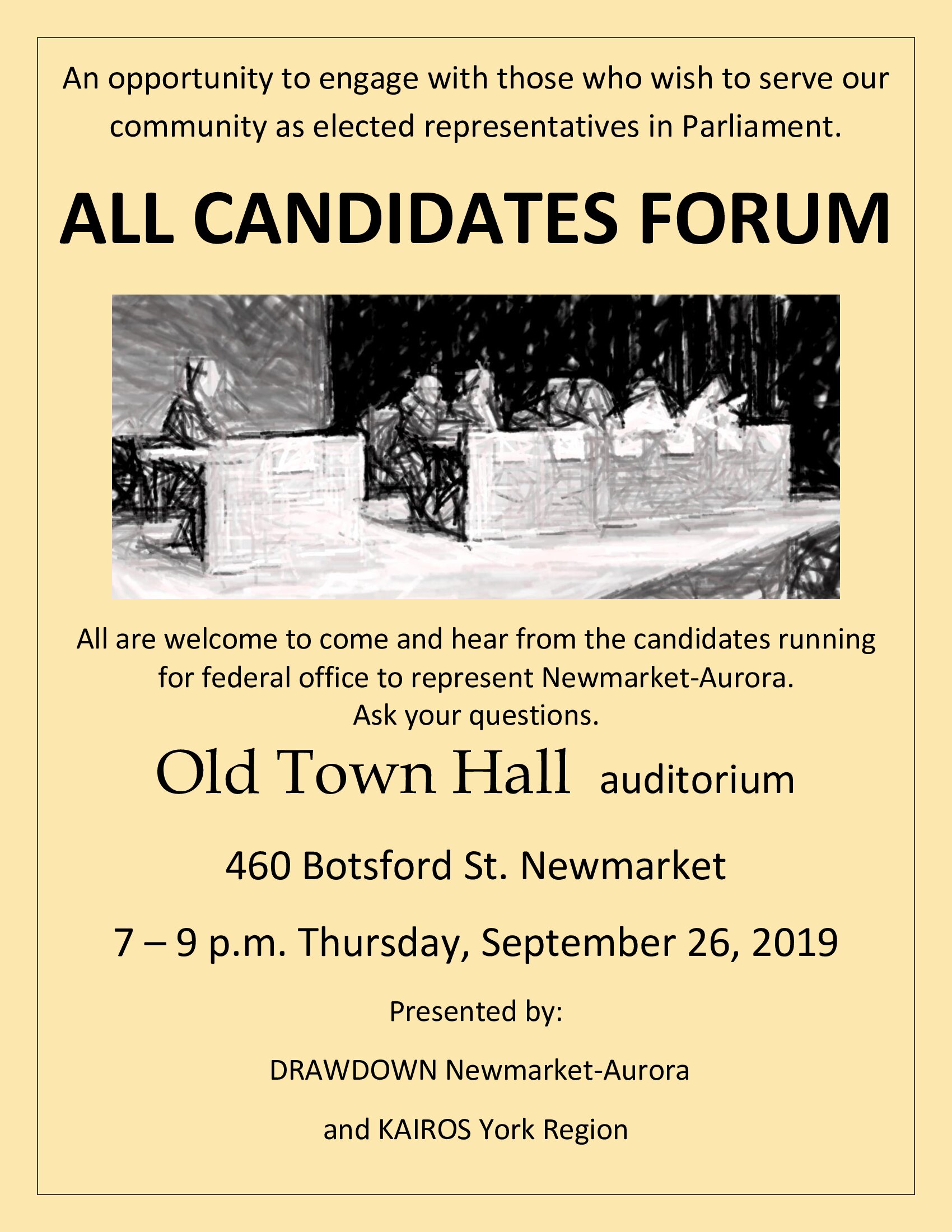 Poster for All candidates federal election forum