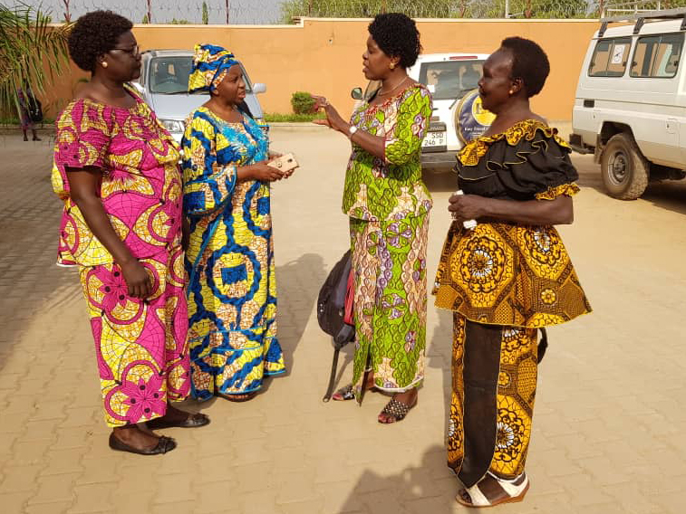 Members of Héritiers de la Justice, DR Congo, invited by the South Sudan Council of Churches, meet up in Juba, South Sudan to celebrate International Women’s Day and World Women’s Day of Prayer.