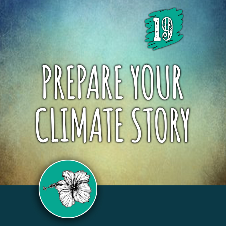 ACTION 19: Prepare your climate story