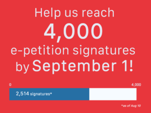 help us reach 4000 e-petition signatures by September 1 for corporate accountabiity