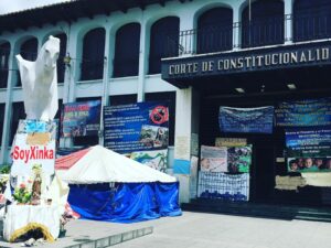 'I Am Xinka' Banner at Guatemala Constitutional Court