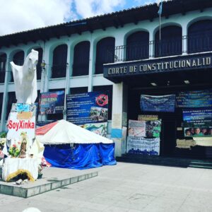 'I Am Xinka' Banner at Guatemala Constitutional Court