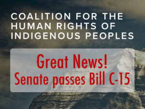 Great News! Senate passes Bill C-15