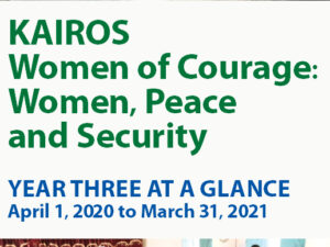 KAIROS women of courage: women, peace and security - Year three at a glance