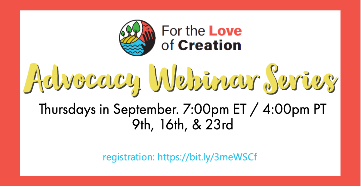 For the Love of Creation Fall webinar series