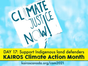 DAY 17 of Climate Action Month: TAKE ACTION! Support Indigenous land defenders