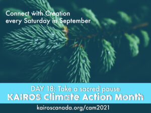 DAY 18 of Climate Action Month: take a sacred pause