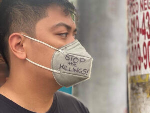 stop the killings mask, in the Philippines