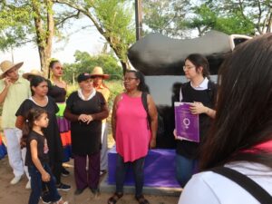 One stop in the “Memory Walk” remembering the black robe campaign and the victims of the massacre of august 1998.