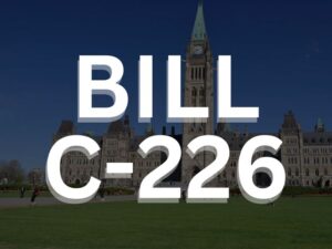 BILL CC-226 with Parliament building in the background