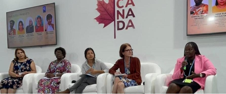 COP27 Delegates at the Canadian Pavillion in Sharm El-Sheikh Egypt