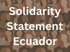 Solidarity Statement Ecuador